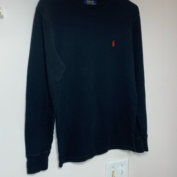 Polo Ralph Lauren Black Thermal Top Size S - Picture 2 of 5